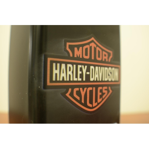 597 - Black Harley Davidson Oil Can