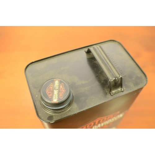 597 - Black Harley Davidson Oil Can