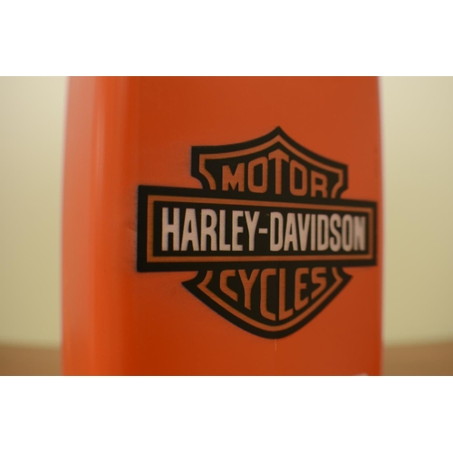 598 - Orange Harley Davidson Oil Can