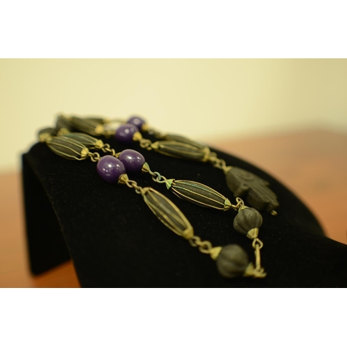 628 - Unusual Incense Scented and Bead Necklace 37cm