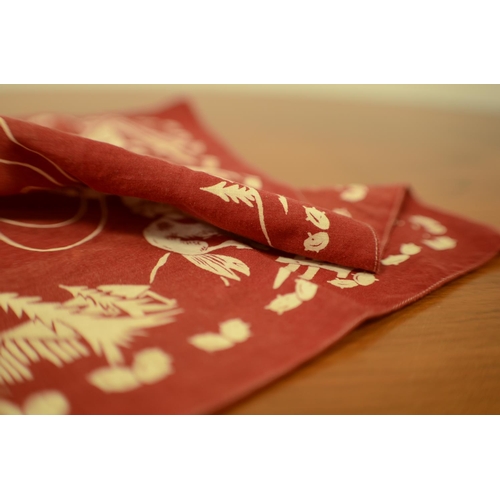 631 - Vintage Cowboy Decorated Handkerchief