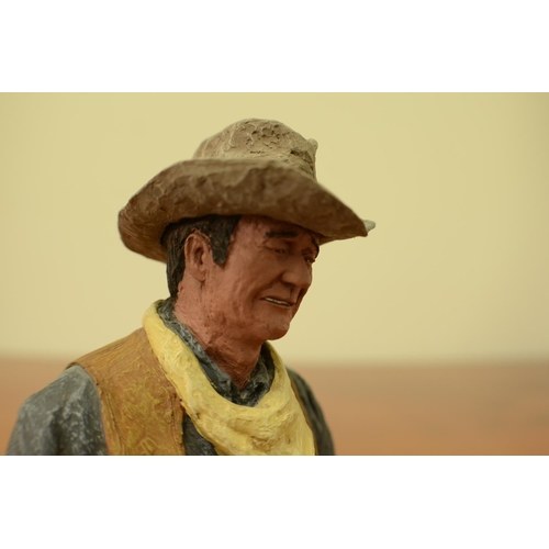 645 - Montford Original Signed Sculpture of John Wayne