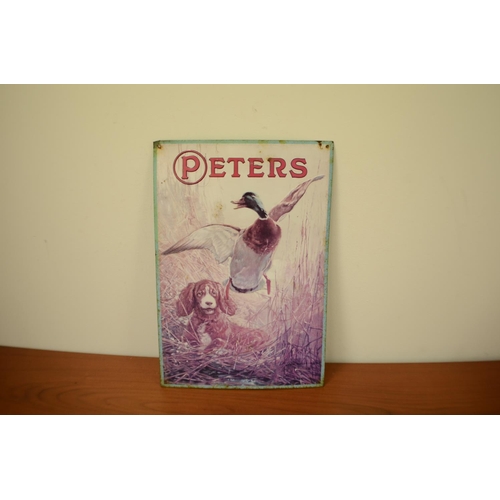 650 - Peters Tin Sign 40cm x 22cm