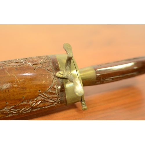 655 - Asian Twin Bladed Knife in Ornate Holder