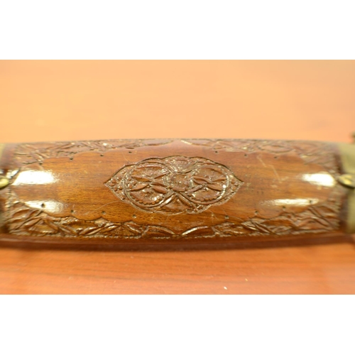 655 - Asian Twin Bladed Knife in Ornate Holder