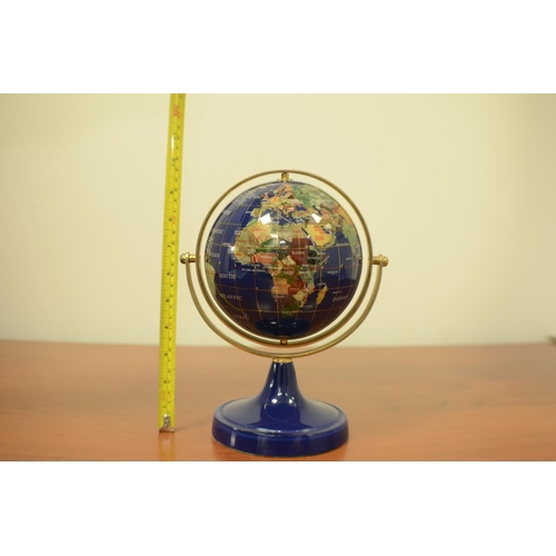 661 - Multi Stone World Globe