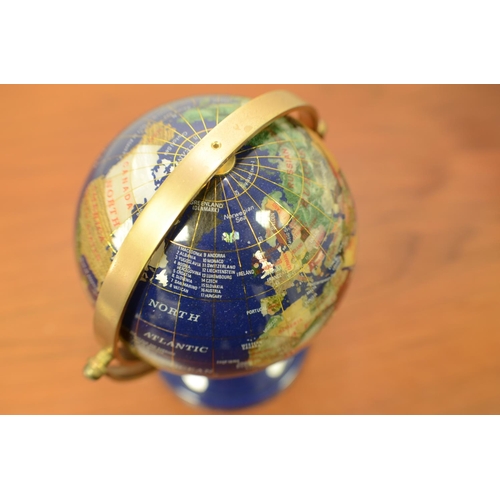 661 - Multi Stone World Globe