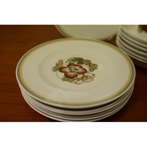 735 - Susie Cooper Tea Set including Sugar Bowl, Sandwich Plate, Side-plates, Cups and Saucers and a Milk ... 