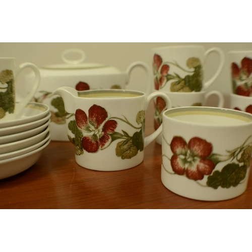 735 - Susie Cooper Tea Set including Sugar Bowl, Sandwich Plate, Side-plates, Cups and Saucers and a Milk ... 