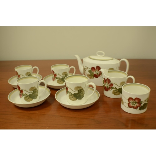 735 - Susie Cooper Tea Set including Sugar Bowl, Sandwich Plate, Side-plates, Cups and Saucers and a Milk ... 