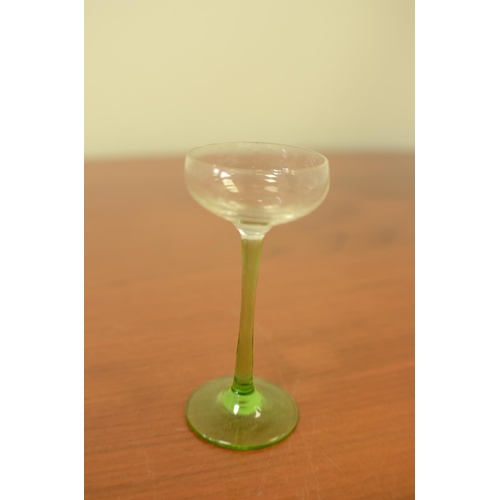 738 - Small Perfume Glass Gold Coloured Rimmed and a Small Cocktail Glass 16cm