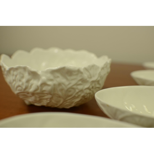 742 - Coalport Lettuce style Bowls Bone China 5 Pieces