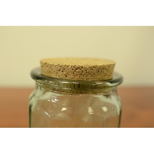 745 - 2 storage Jars with Cork Lids