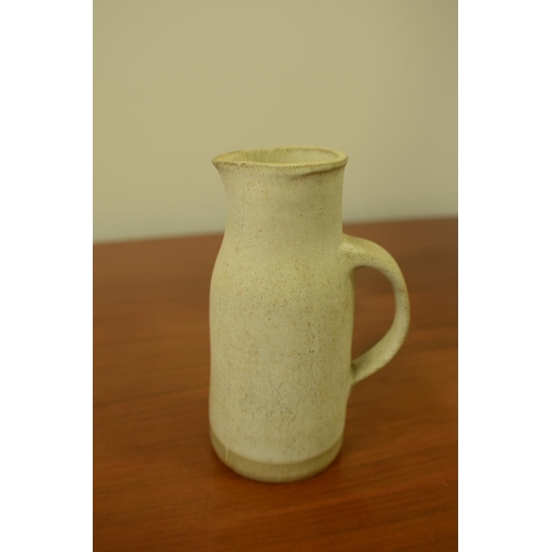 753 - 3 Studio Pottery Jug, Vase and a Pot with Lid