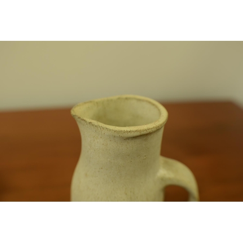 753 - 3 Studio Pottery Jug, Vase and a Pot with Lid