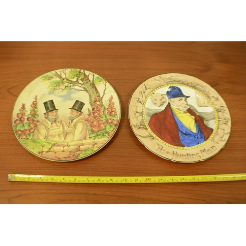 776 - 1 Royal Doulton plate titled Hunting Man the other Royal Worcester 2 Gents Marked Noke