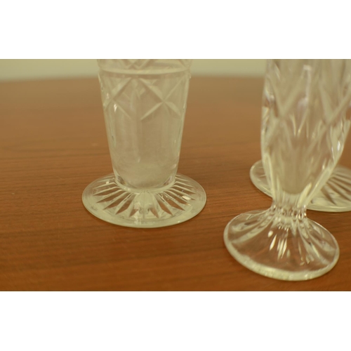 782 - 3 X Crystal Glass Vases Various sizes