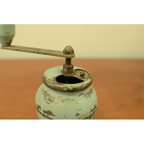 784 - Aged Metal Coffee Grinder Trespade Made In Italy