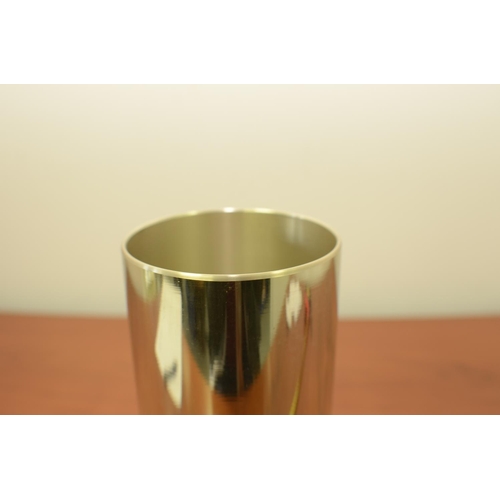 801 - Gold Decorative Vase in a Stand Metal