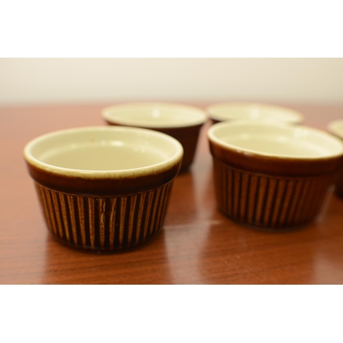 808 - A Selection of Ceramic Ramakin pots, Some Brown, some white