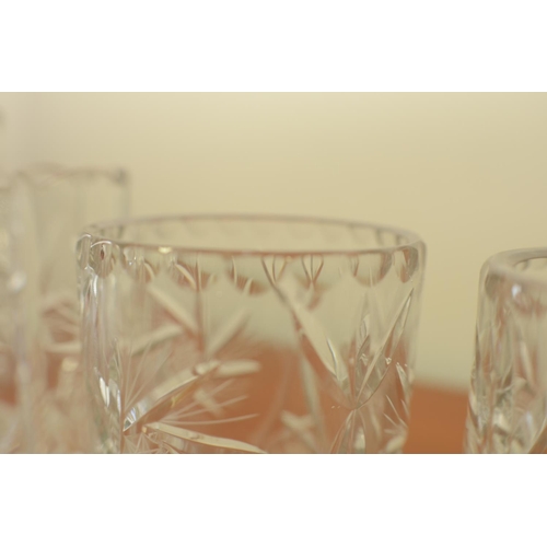 826 - 3 Heavy glass vases believed to be crystal