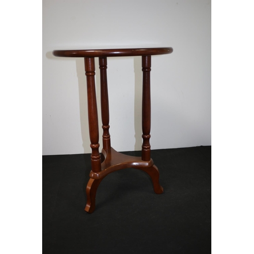 222 - A Dark Brown Repro Side Table