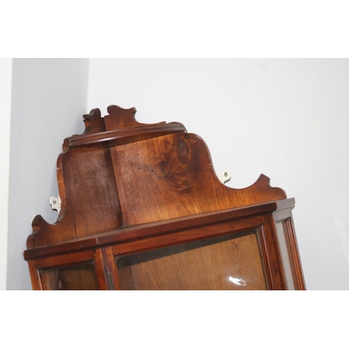 224 - A Wall Corner Display Cabinet Mahogany