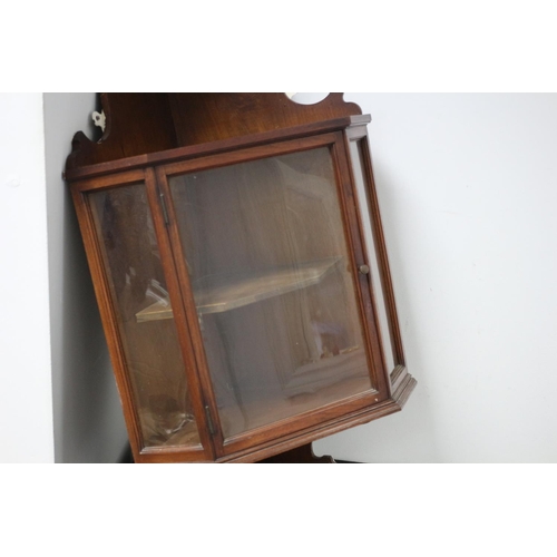 224 - A Wall Corner Display Cabinet Mahogany