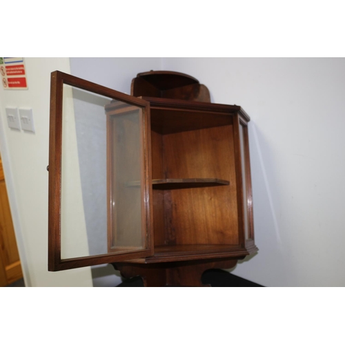 224 - A Wall Corner Display Cabinet Mahogany