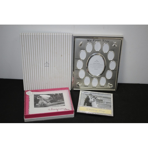 243 - Baby my First Year Photo Frame Boxed and Wedding Frames new