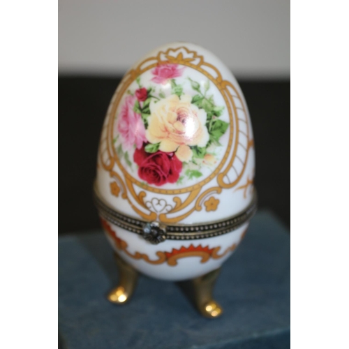 254 - Boxed Limoge Hand Painted Egg