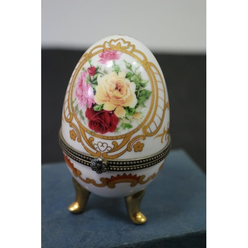 254 - Boxed Limoge Hand Painted Egg