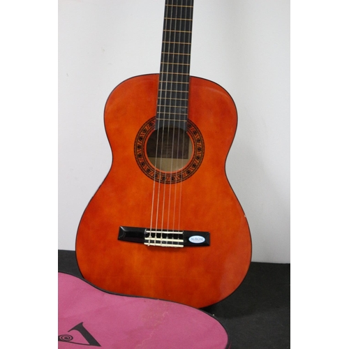 276 - Junior Guitar Valencia in Pink Carrying Case