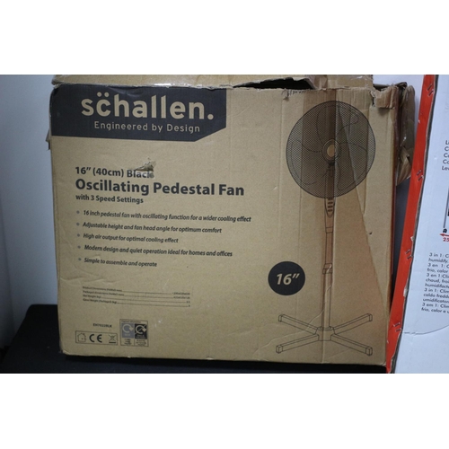 293 - Boxed Air Cooler/Heater and an Oscillating Pedestal Fan Untested