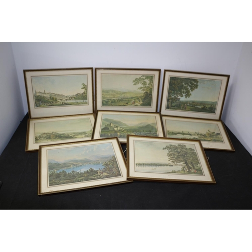 298 - 8 x Vintage Prints Framed and Glazed of Swiss Scenes