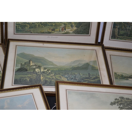 298 - 8 x Vintage Prints Framed and Glazed of Swiss Scenes