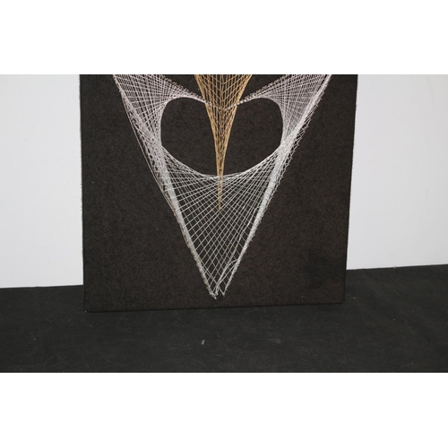 328 - Vintage Mid-Century String Art on Board