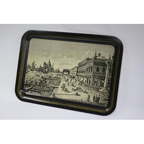 88 - Vintage Tin Tray with Venice Scene