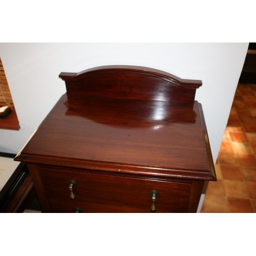 719 - Reproduction Mahogany 4 drawer unit with Magazine Rack within Bottom drawer