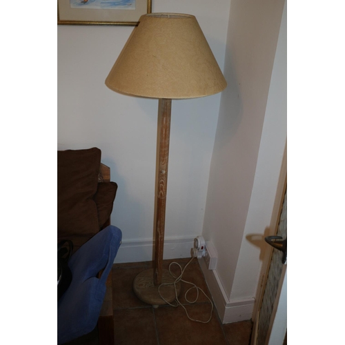 720 - lime washed Floor Lamp with Shade