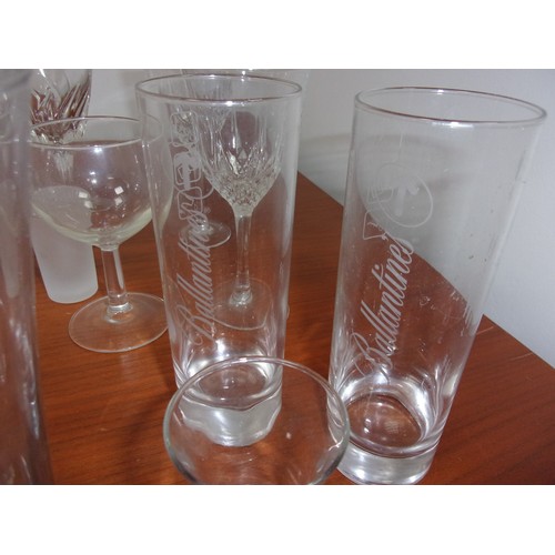 45 - A Large Selection of Glasses Including Wine, Shot Glasses and Lots More