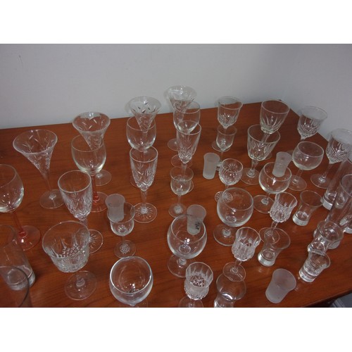 45 - A Large Selection of Glasses Including Wine, Shot Glasses and Lots More