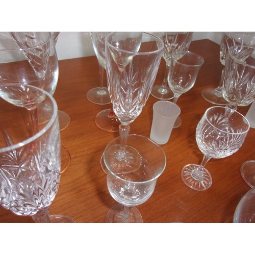 45 - A Large Selection of Glasses Including Wine, Shot Glasses and Lots More