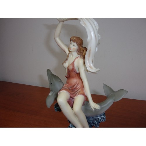 46 - Figurine Lady with Dolphin Julana Collection