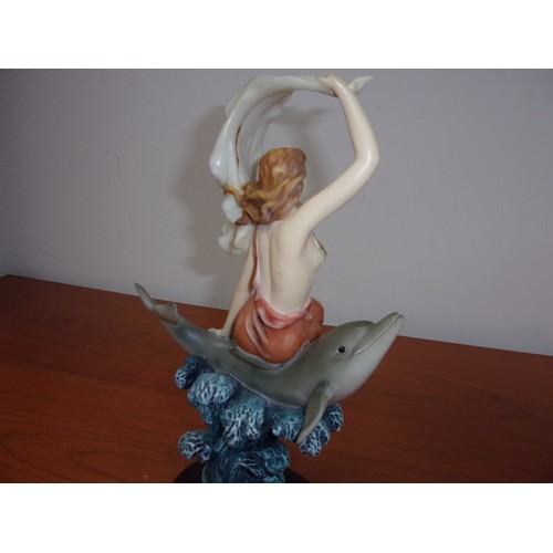 46 - Figurine Lady with Dolphin Julana Collection