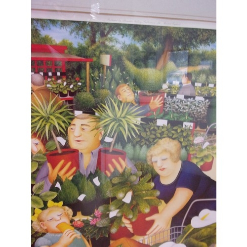 49 - Garden Centre Scene Limited Edition Beryl Cook Signed Print 566/850 Framed and Glazed 58x73cm