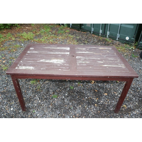 667 - Weathered Garden Table, Still Solid