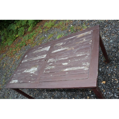 667 - Weathered Garden Table, Still Solid