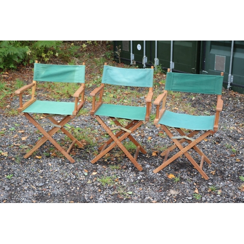 669 - 3 Quality Folding Directors Chairs