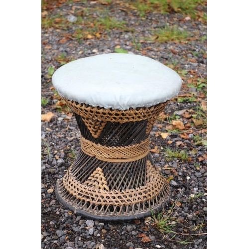 676 - Vintage Cane Drum Seat